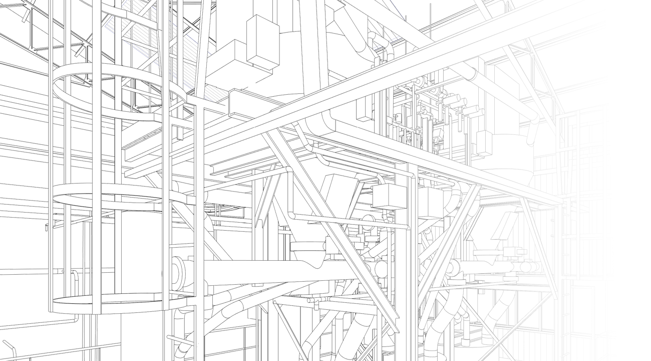 Maquette numérique d'une installation industrielle