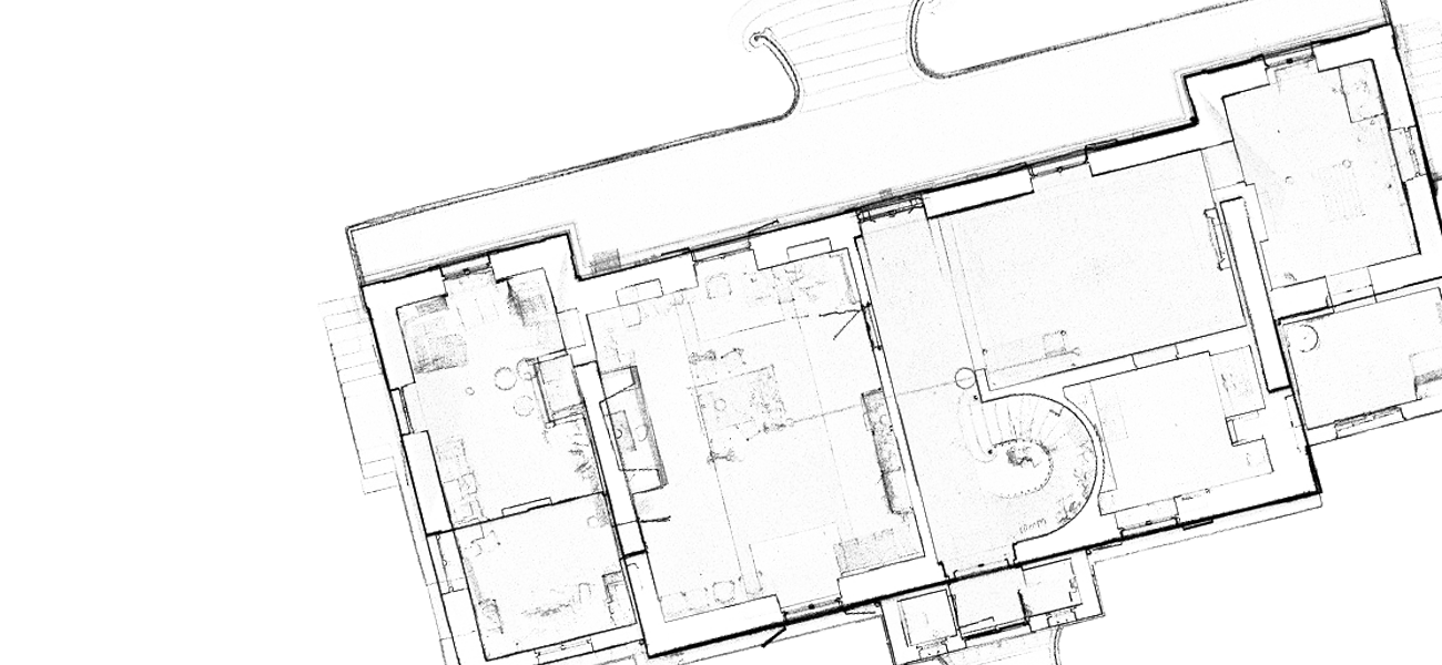 Nuage de points d'un scan extérieur de château